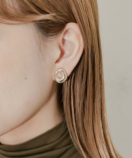SMELLY / スメリー ピアス・イヤリング | ニュアンスメタルサークルイヤリング | 詳細2