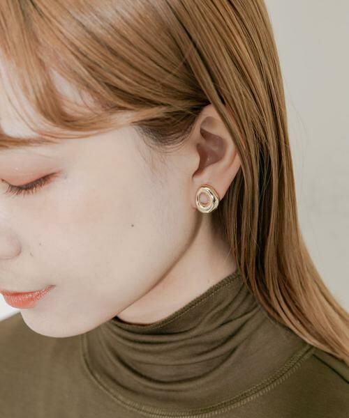 SMELLY / スメリー ピアス・イヤリング | ニュアンスメタルサークルイヤリング | 詳細4