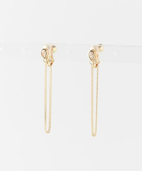 SMELLY / スメリー ピアス・イヤリング | ビジューロングチェーンイヤリング | 詳細6