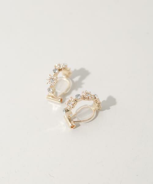 SMELLY / スメリー ピアス・イヤリング | フラワービジューフープイヤリング | 詳細1