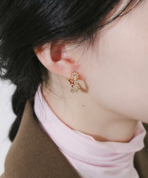 SMELLY / スメリー ピアス・イヤリング | フラワービジューフープイヤリング | 詳細6