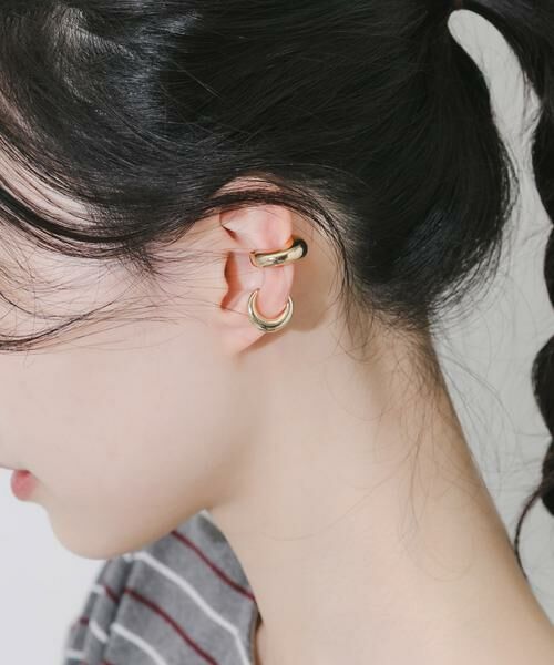 SMELLY / スメリー ピアス・イヤリング | プランプメタル2セットイヤカフ | 詳細2