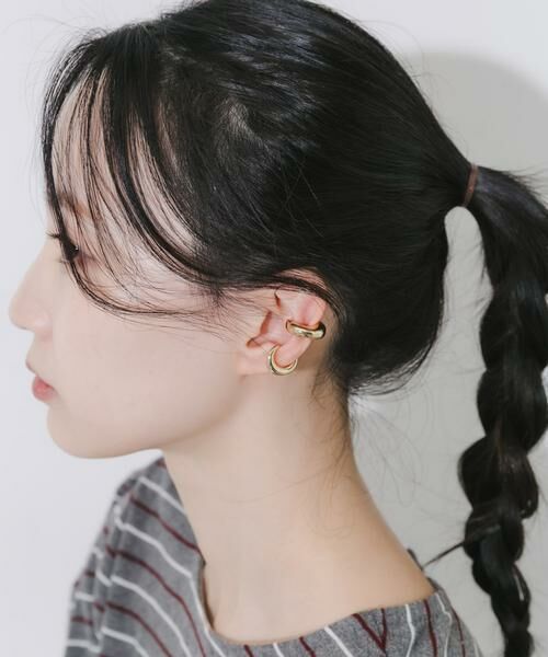 SMELLY / スメリー ピアス・イヤリング | プランプメタル2セットイヤカフ | 詳細3