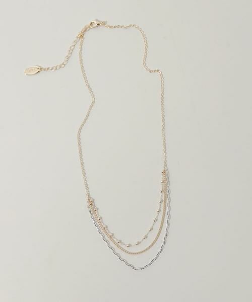 SMELLY / スメリー ネックレス・ペンダント・チョーカー | コンビメッキトリプルチェーンネックレス | 詳細2