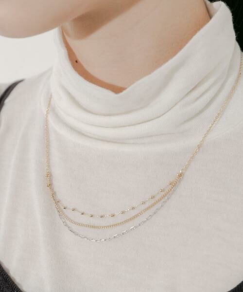 SMELLY / スメリー ネックレス・ペンダント・チョーカー | コンビメッキトリプルチェーンネックレス | 詳細3