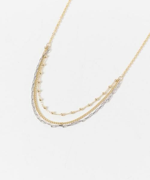 SMELLY / スメリー ネックレス・ペンダント・チョーカー | コンビメッキトリプルチェーンネックレス | 詳細6