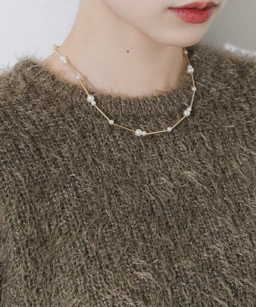 SMELLY / スメリー ネックレス・ペンダント・チョーカー | パールメタルバーネックレス | 詳細2