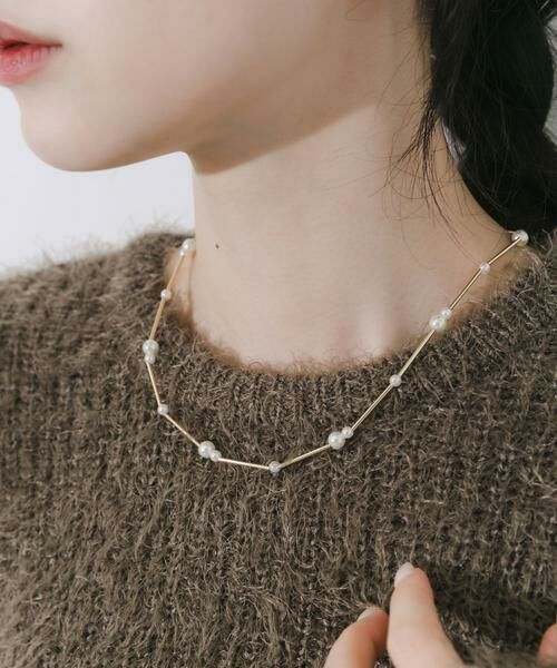 SMELLY / スメリー ネックレス・ペンダント・チョーカー | パールメタルバーネックレス | 詳細3