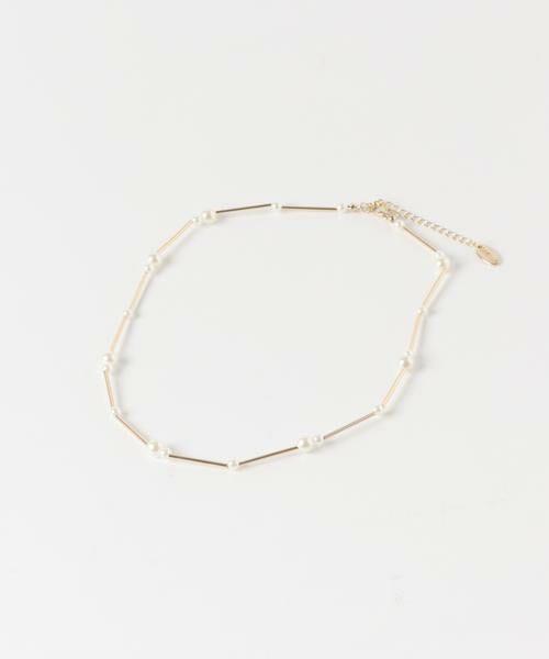 SMELLY / スメリー ネックレス・ペンダント・チョーカー | パールメタルバーネックレス | 詳細4