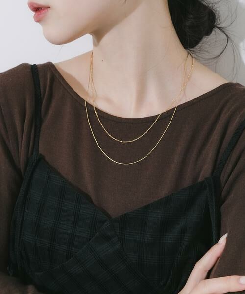 SMELLY / スメリー ネックレス・ペンダント・チョーカー | ステンレススリムチェーンレイヤードネックレス | 詳細1