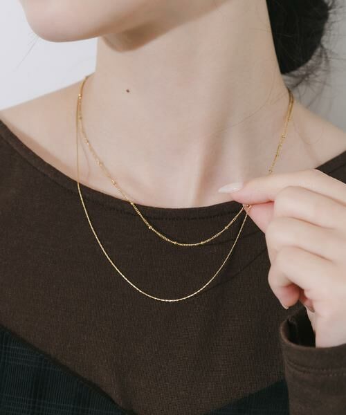 SMELLY / スメリー ネックレス・ペンダント・チョーカー | ステンレススリムチェーンレイヤードネックレス | 詳細2
