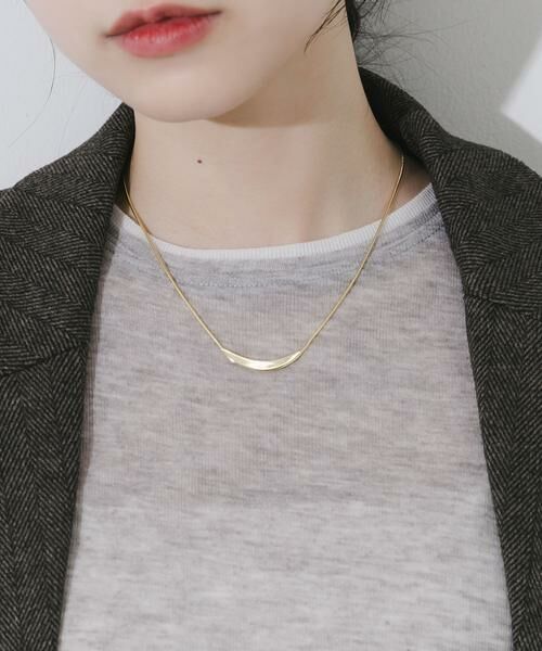 SMELLY / スメリー ネックレス・ペンダント・チョーカー | カーブメタルプレートネックレス | 詳細3