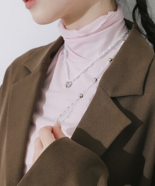 SMELLY / スメリー ネックレス・ペンダント・チョーカー | ウールヤーンハートチャームチョーカーネックレス | 詳細2