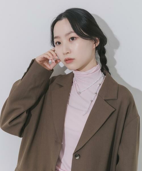 SMELLY / スメリー ネックレス・ペンダント・チョーカー | ウールヤーンハートチャームチョーカーネックレス | 詳細4