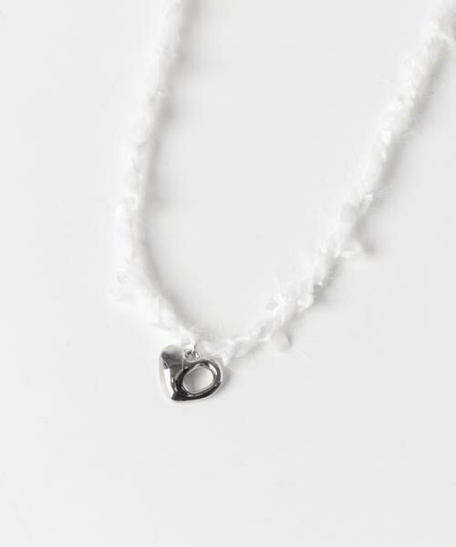 SMELLY / スメリー ネックレス・ペンダント・チョーカー | ウールヤーンハートチャームチョーカーネックレス | 詳細5