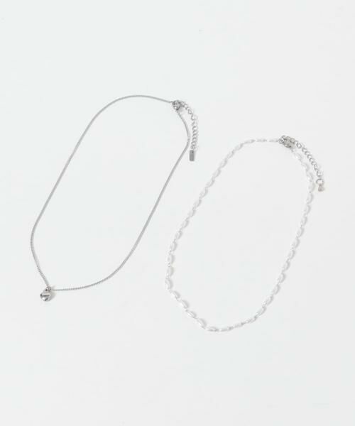 SMELLY / スメリー ネックレス・ペンダント・チョーカー | ステンレスハートトップパール2セットネックレス | 詳細6