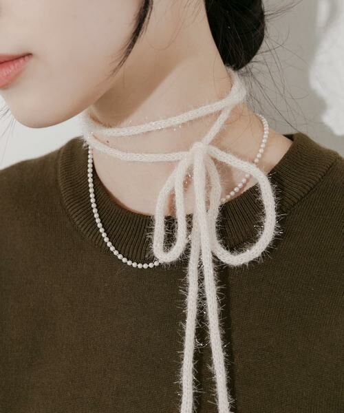 SMELLY / スメリー ネックレス・ペンダント・チョーカー | ラメフェザーヤーンコード2セットネックレス | 詳細1