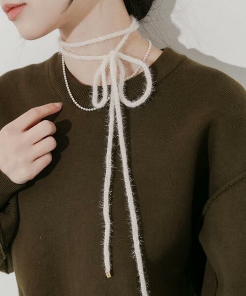 SMELLY / スメリー ネックレス・ペンダント・チョーカー | ラメフェザーヤーンコード2セットネックレス | 詳細2