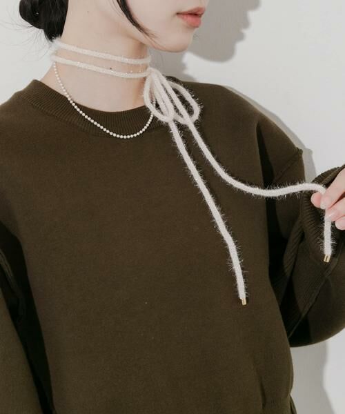 SMELLY / スメリー ネックレス・ペンダント・チョーカー | ラメフェザーヤーンコード2セットネックレス | 詳細3