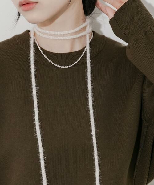 SMELLY / スメリー ネックレス・ペンダント・チョーカー | ラメフェザーヤーンコード2セットネックレス | 詳細4