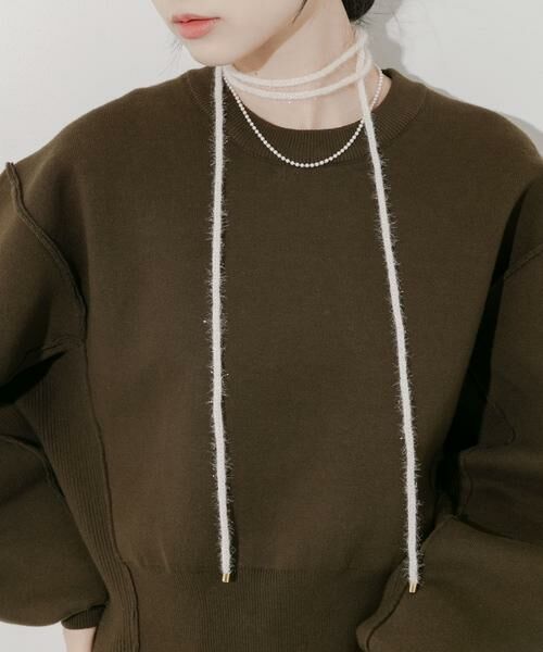SMELLY / スメリー ネックレス・ペンダント・チョーカー | ラメフェザーヤーンコード2セットネックレス | 詳細5