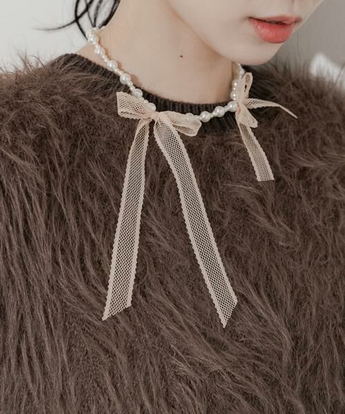 SMELLY / スメリー ネックレス・ペンダント・チョーカー | レースリボンパールネックレス | 詳細2