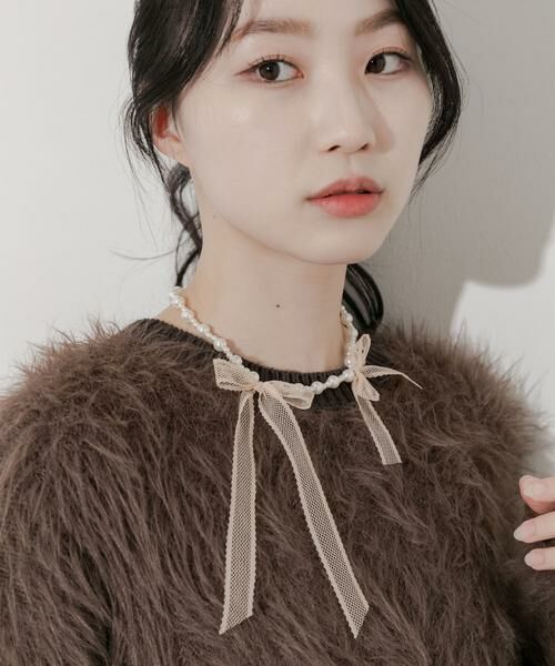 SMELLY / スメリー ネックレス・ペンダント・チョーカー | レースリボンパールネックレス | 詳細3