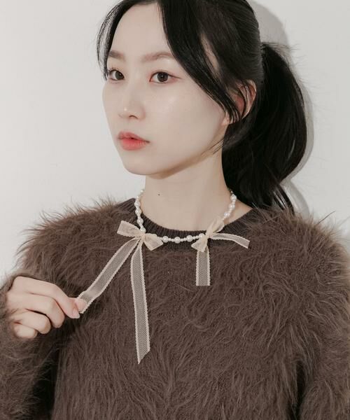 SMELLY / スメリー ネックレス・ペンダント・チョーカー | レースリボンパールネックレス | 詳細4