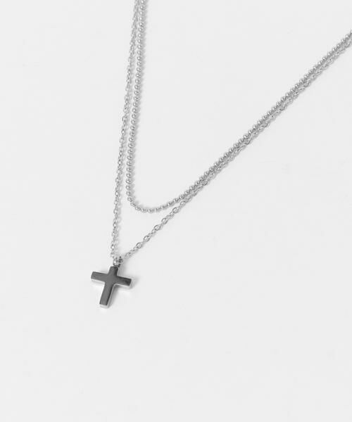 SMELLY / スメリー ネックレス・ペンダント・チョーカー | ステンレスクロストップレイヤードネックレス | 詳細7