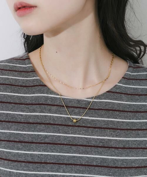 SMELLY / スメリー ネックレス・ペンダント・チョーカー | ステンレスボールトップレイヤードネックレス | 詳細1