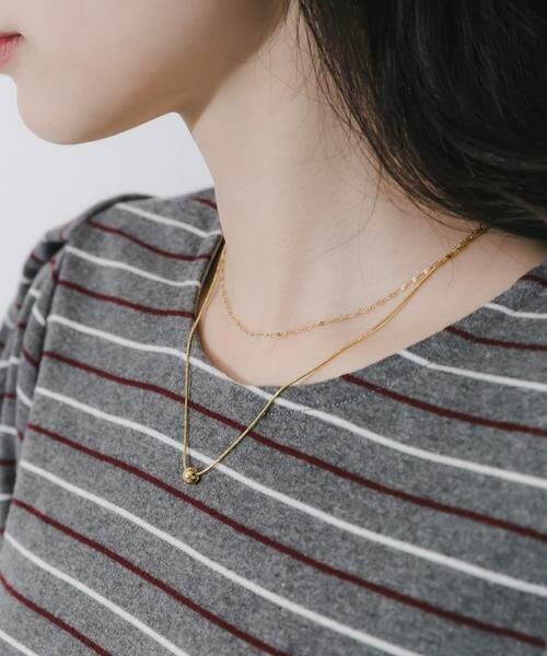 SMELLY / スメリー ネックレス・ペンダント・チョーカー | ステンレスボールトップレイヤードネックレス | 詳細3