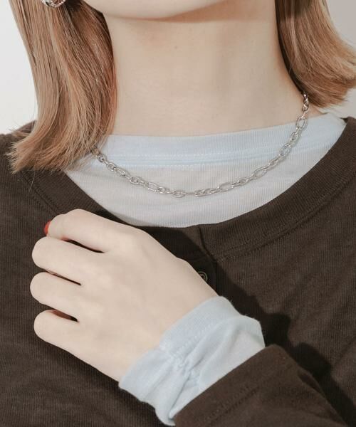 SMELLY / スメリー ネックレス・ペンダント・チョーカー | ステンレスオーバルチェーンマンテルネックレス | 詳細1