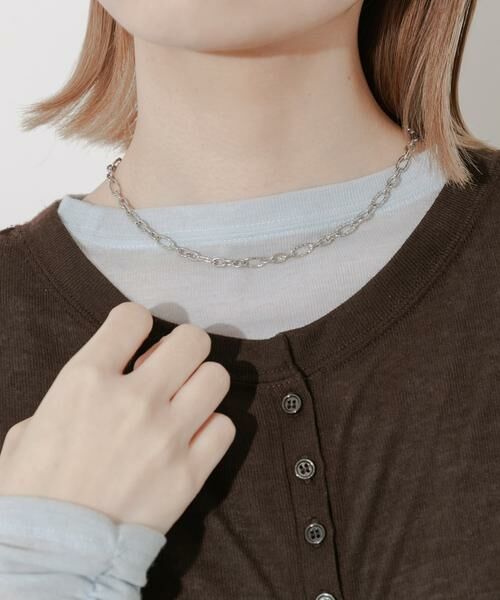 SMELLY / スメリー ネックレス・ペンダント・チョーカー | ステンレスオーバルチェーンマンテルネックレス | 詳細2