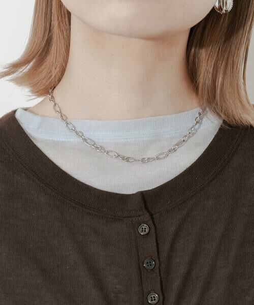 SMELLY / スメリー ネックレス・ペンダント・チョーカー | ステンレスオーバルチェーンマンテルネックレス | 詳細3