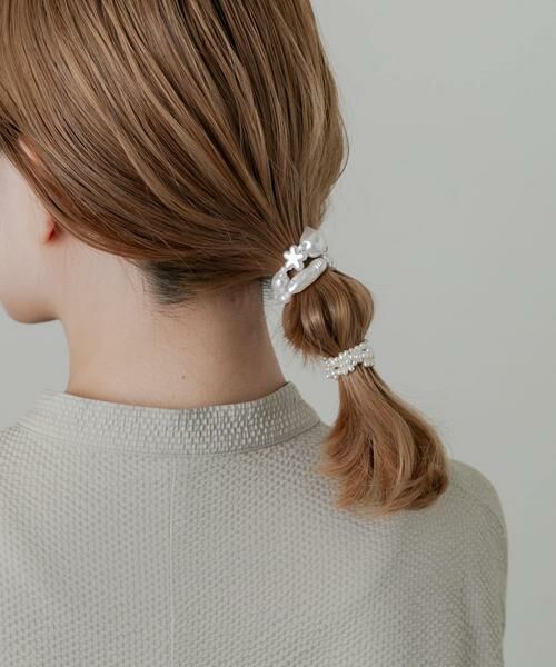 SMELLY / スメリー ヘアゴム・シュシュ | ランダムパール2セットヘアポニー | 詳細2