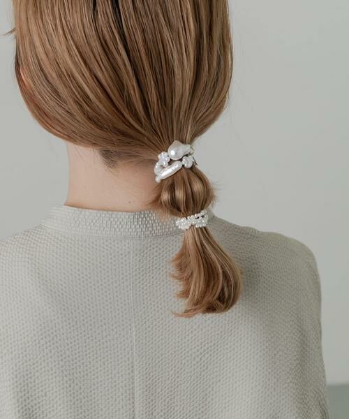 SMELLY / スメリー ヘアゴム・シュシュ | ランダムパール2セットヘアポニー | 詳細3