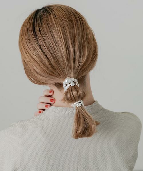 SMELLY / スメリー ヘアゴム・シュシュ | ランダムパール2セットヘアポニー | 詳細4