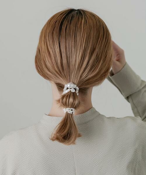 SMELLY / スメリー ヘアゴム・シュシュ | ランダムパール2セットヘアポニー | 詳細5