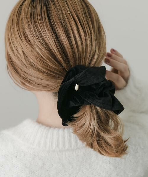 SMELLY / スメリー ヘアゴム・シュシュ | ベロアボリュームシュシュ | 詳細1