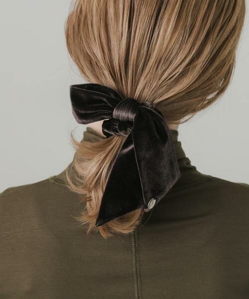 SMELLY / スメリー ヘアゴム・シュシュ | ベロアリボンシュシュ | 詳細1