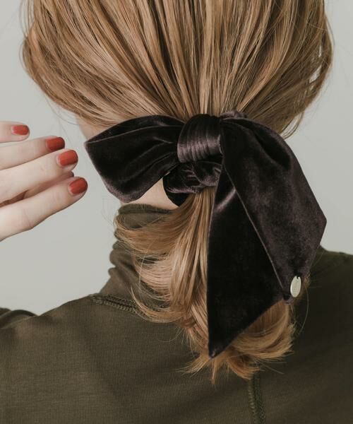 SMELLY / スメリー ヘアゴム・シュシュ | ベロアリボンシュシュ | 詳細2