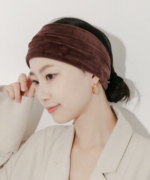 SMELLY / スメリー カチューシャ・カチューム・その他 | ベロアワイドヘアバンド | 詳細1