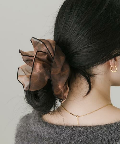 SMELLY / スメリー ヘアゴム・シュシュ | バイカラーシアーボリュームシュシュ | 詳細1