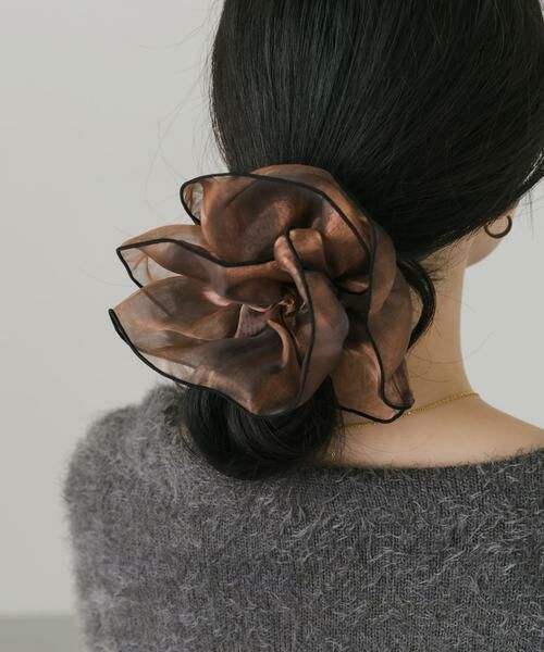 SMELLY / スメリー ヘアゴム・シュシュ | バイカラーシアーボリュームシュシュ | 詳細2