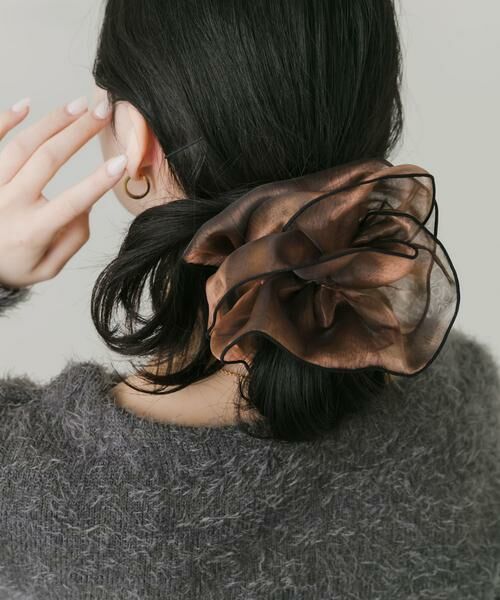 SMELLY / スメリー ヘアゴム・シュシュ | バイカラーシアーボリュームシュシュ | 詳細3