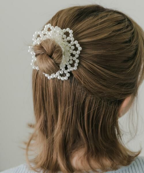 SMELLY / スメリー ヘアゴム・シュシュ | パールボリュームヘアポニー | 詳細1