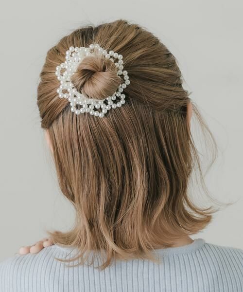 SMELLY / スメリー ヘアゴム・シュシュ | パールボリュームヘアポニー | 詳細2