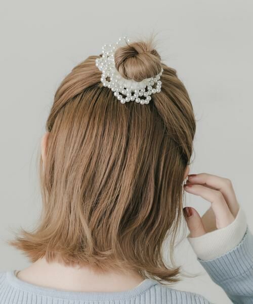 SMELLY / スメリー ヘアゴム・シュシュ | パールボリュームヘアポニー | 詳細4