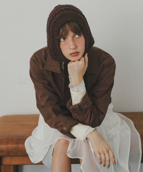 SMELLY / スメリー ニットキャップ | ケーブルアミボンネット | 詳細2