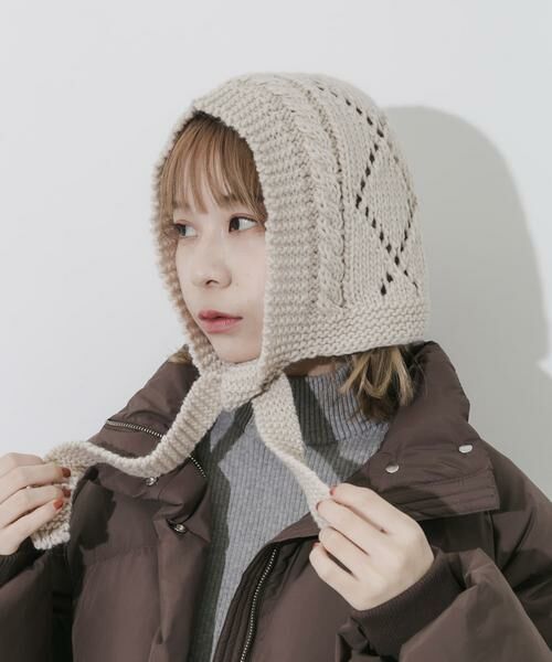 SMELLY / スメリー ニットキャップ | ケーブルアミボンネット | 詳細15
